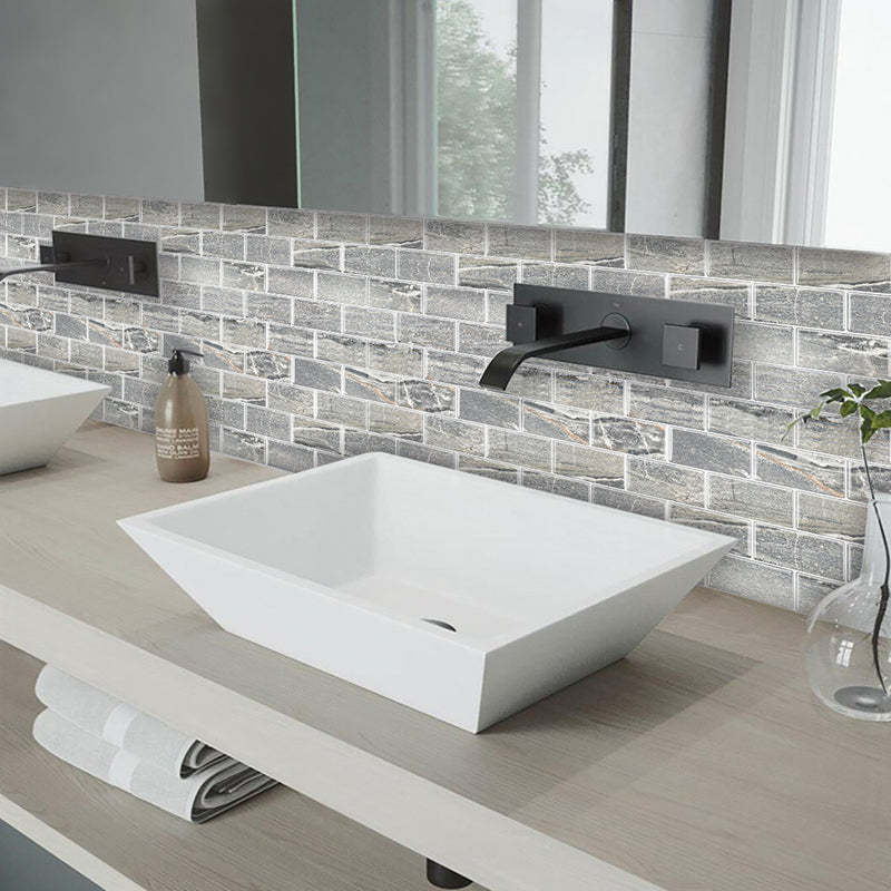 BowLift | Peel and Stick Tiles Subway Rectangle Waterproof PVC Tile-Peel & Stick for the Kitchen 10-Pack