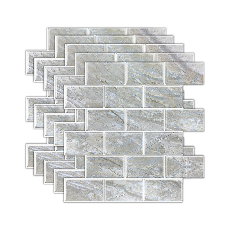 BowLift | Peel and Stick Tiles Subway Rectangle Waterproof PVC Tile-Peel & Stick for the Kitchen 10-Pack