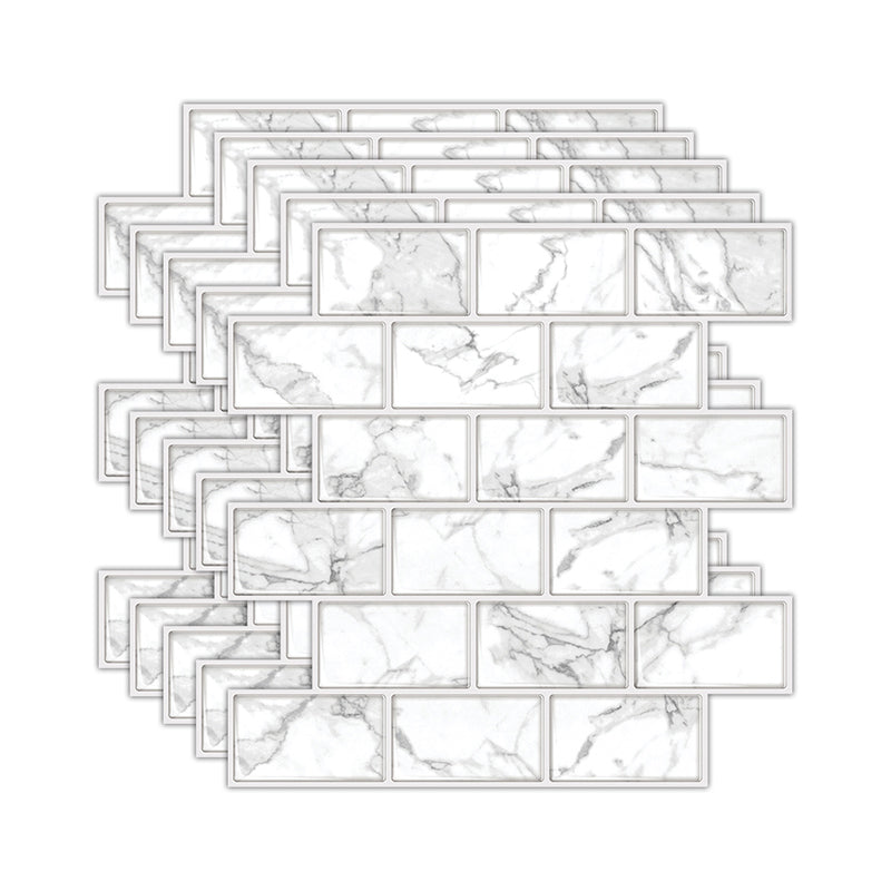BowLift | Peel and Stick Tiles Subway Rectangle Waterproof PVC Tile-Peel & Stick for the Kitchen 10-Pack