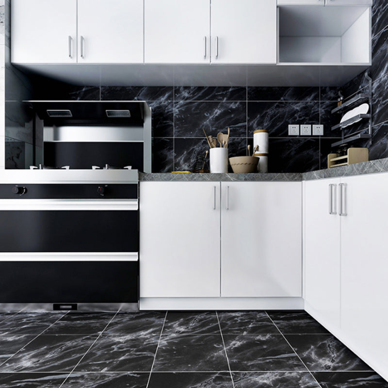 BowLift | Peel and Stick Vinyl Floor Dark Gloss Vinyl Floor with Square Edge