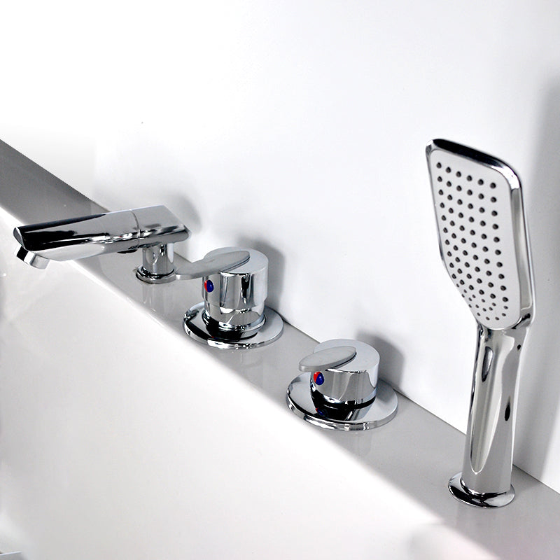 BowLift | Wall-mounted Copper Roman Bathtub Faucet Low Arc Roman Bathtub Filler Trim