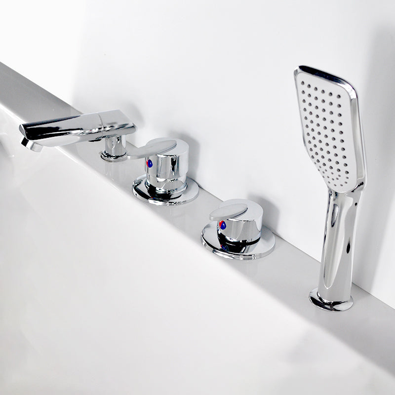 BowLift | Wall-mounted Copper Roman Bathtub Faucet Low Arc Roman Bathtub Filler Trim
