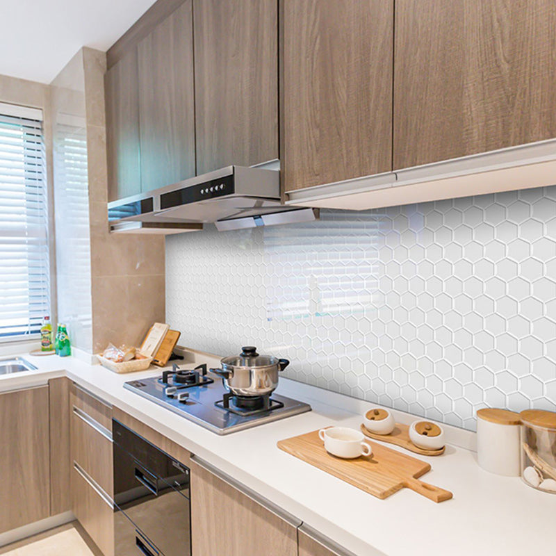 BowLift | Peel-and-Stick Tiles Hexagonal Waterproof PVC Peel & Stick Mosaic Tile for Shower