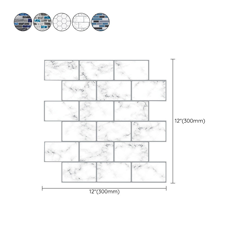 BowLift | Peel and Stick Wall Tile Water Repellent Rectangle PVC Peel & Stick Subway Tile
