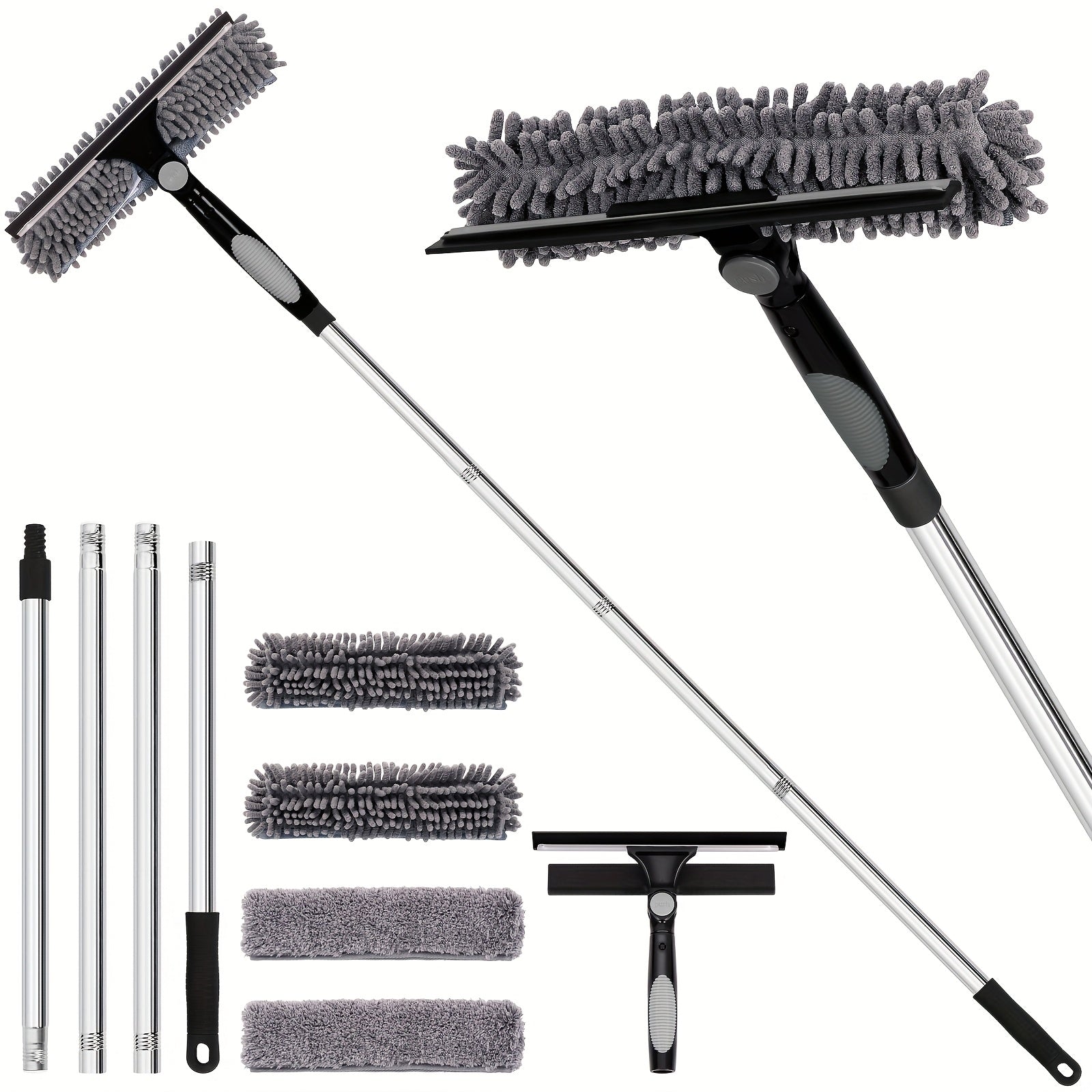 BowLift | Crystal Clear Window Cleaner – Professional 2-in-1 Telescopic Window and Glass Cleaning System