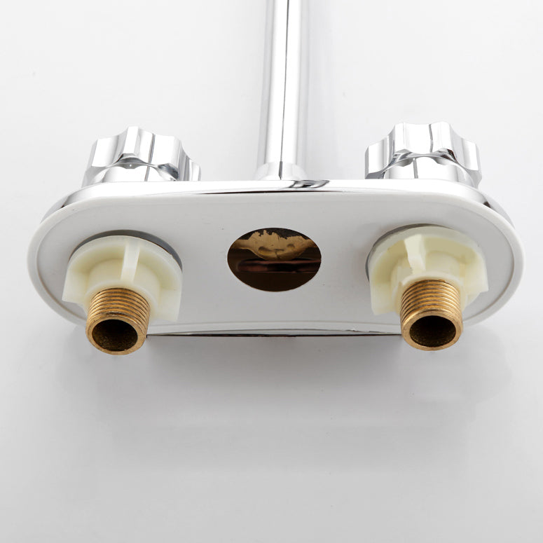 BowLift | Circular 2-Handle Bathroom Faucet Contemporary Brass Sink Faucet