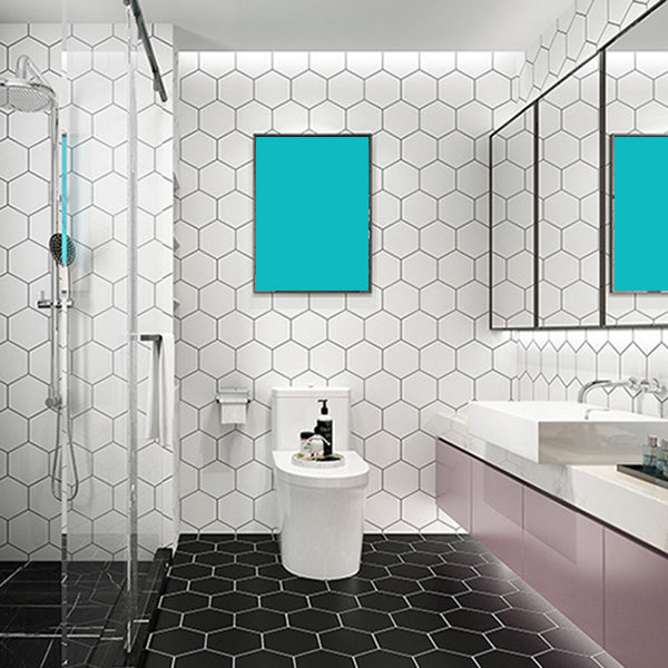 BowLift | Bathroom Wall Floor Tile Waterproof Geometric Pattern Floor Wallpaper