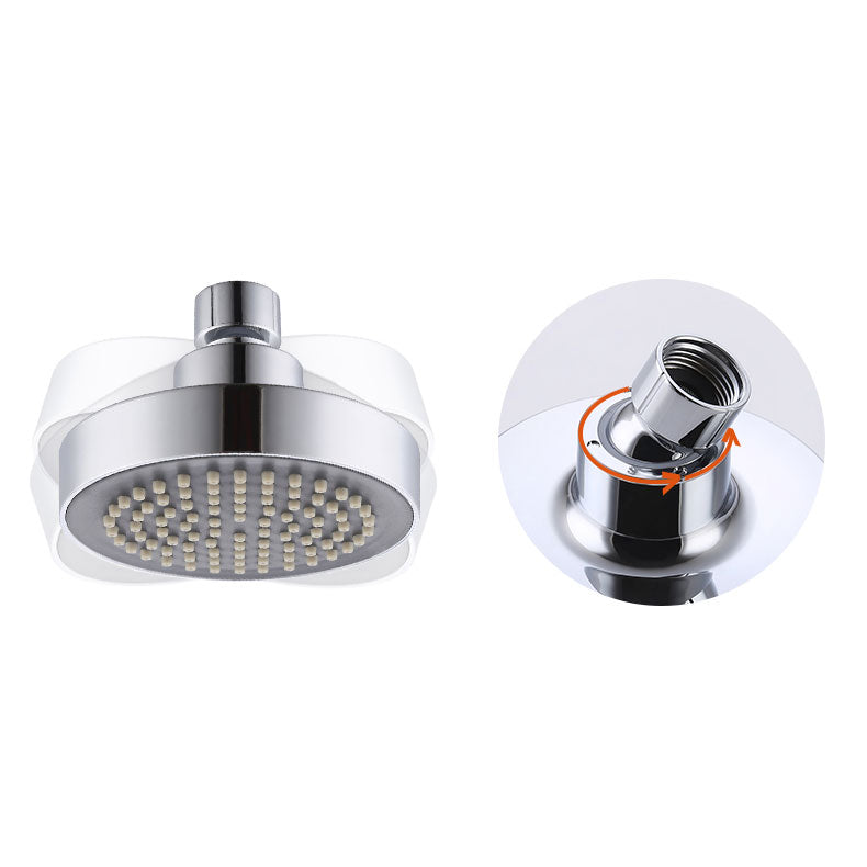 BowLift | Round Small Upper Shower Head Wall Mount Adjustable Shower Head