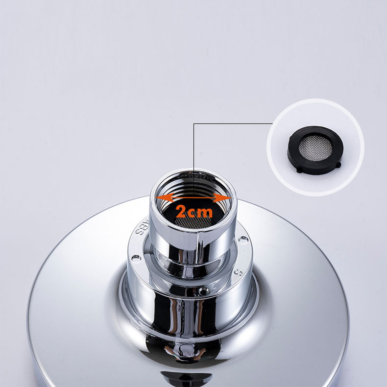 BowLift | Round Small Upper Shower Head Wall Mount Adjustable Shower Head