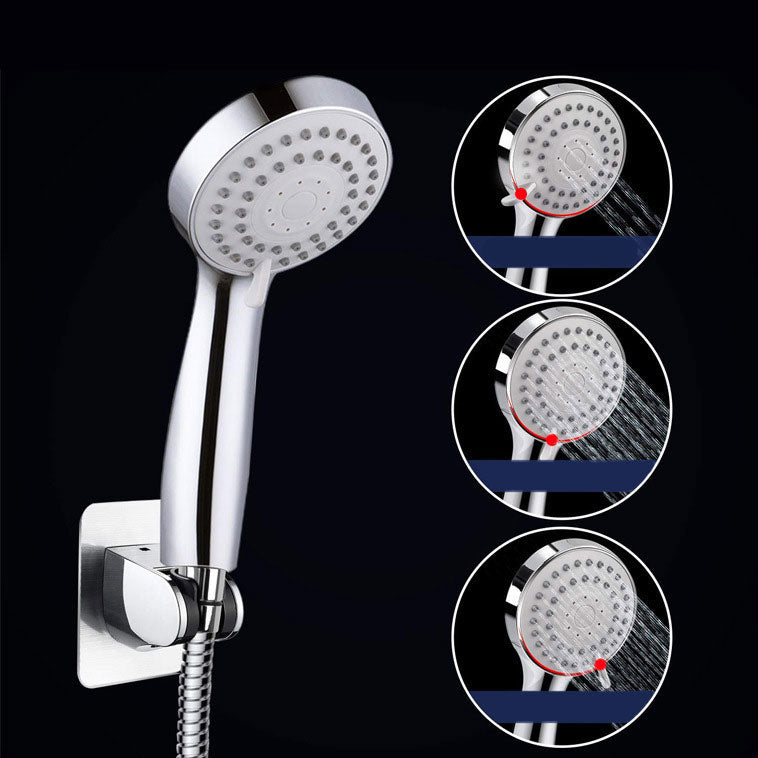 BowLift | 4-Setting Silver Shower Set Hidden Wall Mount Holder Tee with Socket