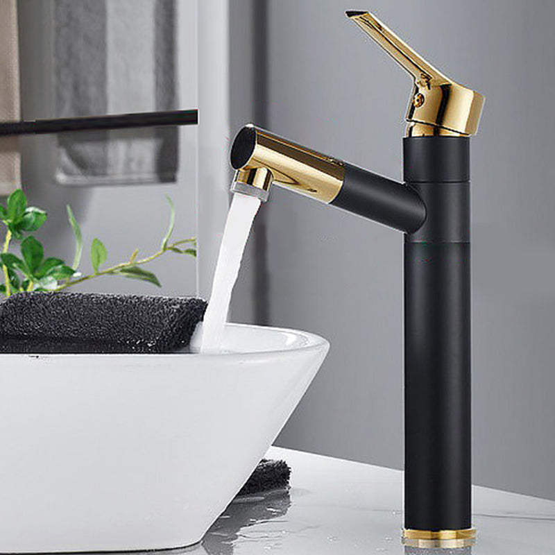 BowLift | Swivel Spout Sink Faucet Retractable Luxurious Basin Faucet Round Brass Faucet