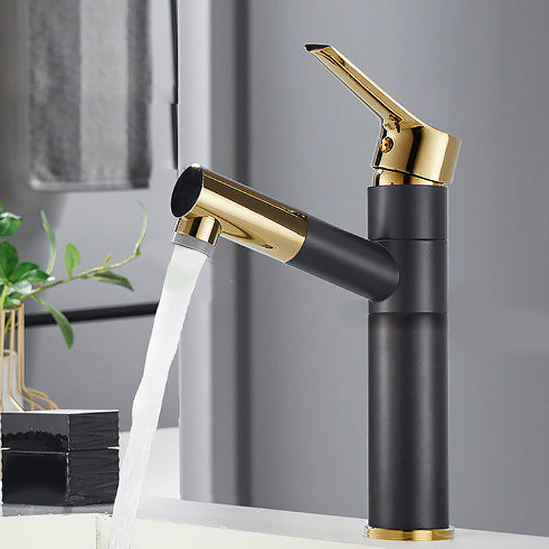 BowLift | Swivel Spout Sink Faucet Retractable Luxurious Basin Faucet Round Brass Faucet