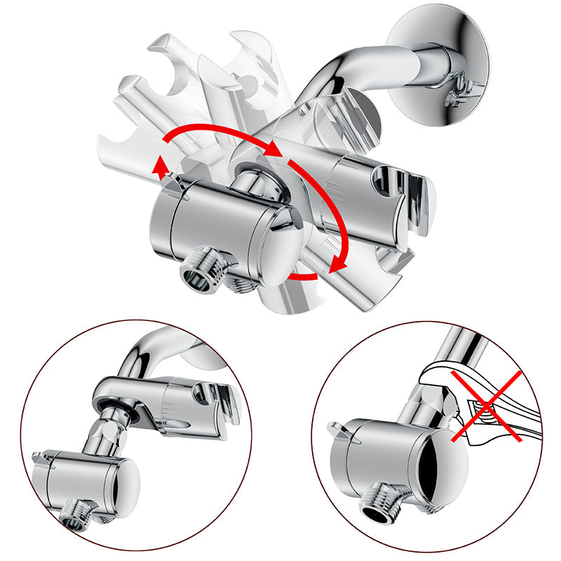 BowLift | Contemporary Shower Combo Dual Shower Head Chrome Ceiling Mounted Round Shower Head