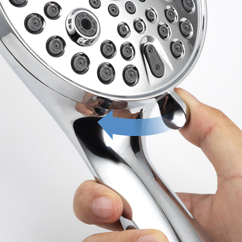 BowLift | Contemporary Shower Combination Adjustable Shower Head Chrome Ceiling Mounted Round Shower Head