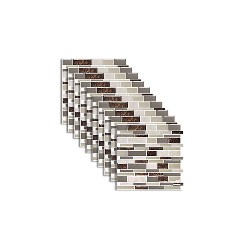 BowLift | Peel and Stick Wall Tile Rectangle PVC Subway Waterproof Peel & Stick Tile 10-Pack