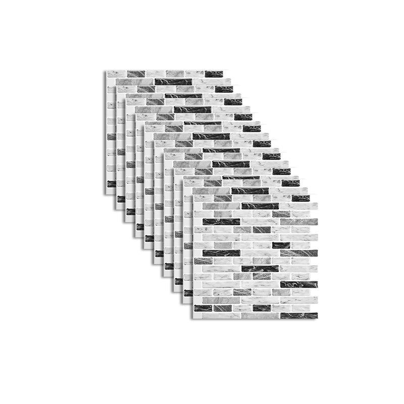 BowLift | Peel and Stick Wall Tile Rectangle PVC Subway Waterproof Peel & Stick Tile 10-Pack