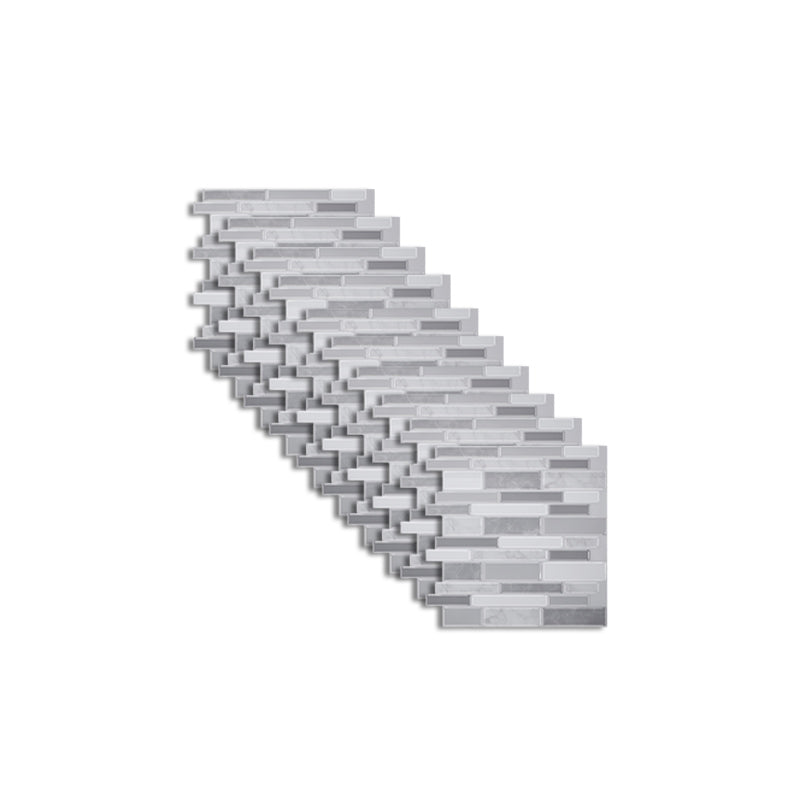 BowLift | Peel and Stick Wall Tile Rectangle PVC Subway Waterproof Peel & Stick Tile 10-Pack