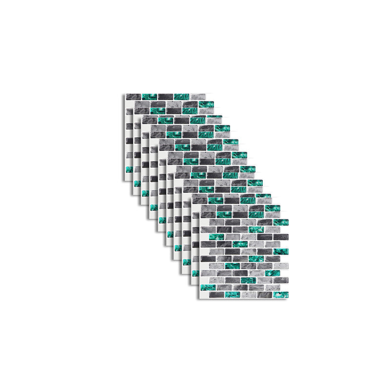 BowLift | Peel and Stick Wall Tile Rectangle PVC Subway Waterproof Peel & Stick Tile 10-Pack