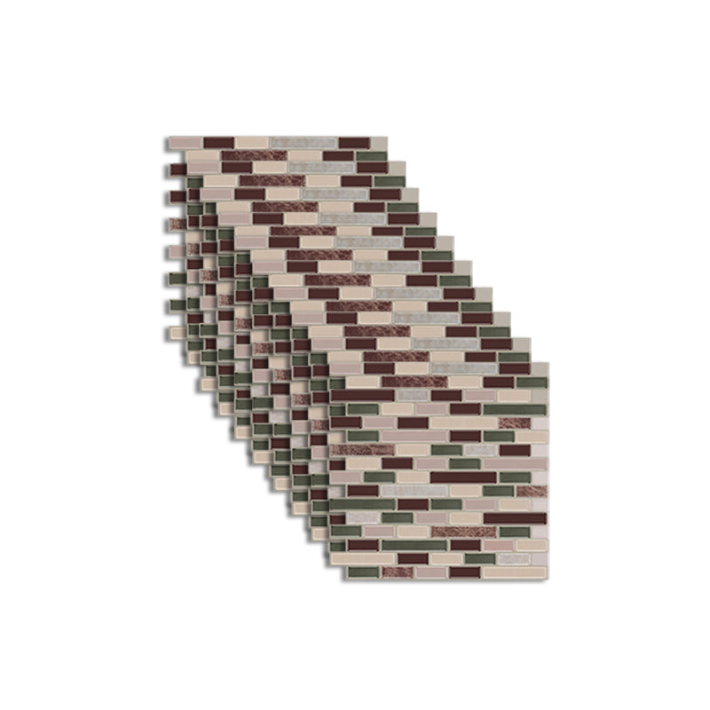 BowLift | Peel and Stick Wall Tile Rectangle PVC Subway Waterproof Peel & Stick Tile 10-Pack