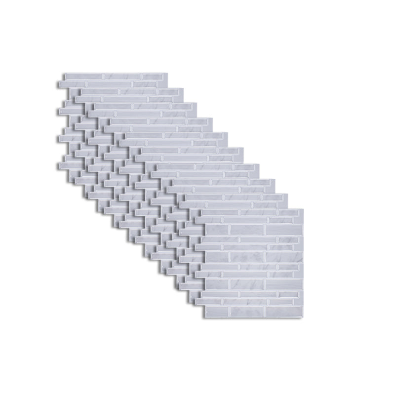 BowLift | Peel and Stick Wall Tile Rectangle PVC Subway Waterproof Peel & Stick Tile 10-Pack