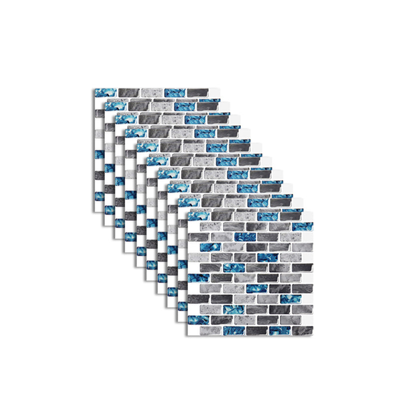 BowLift | Peel and Stick Wall Tile Rectangle PVC Subway Waterproof Peel & Stick Tile 10-Pack