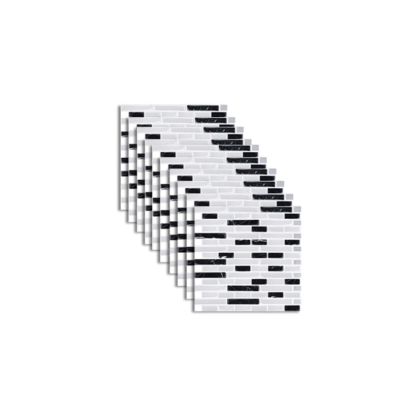 BowLift | Peel and Stick Wall Tile Rectangle PVC Subway Waterproof Peel & Stick Tile 10-Pack
