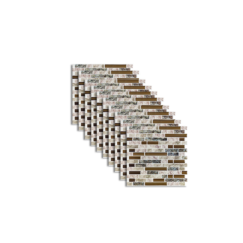 BowLift | Peel and Stick Wall Tile Rectangle PVC Subway Waterproof Peel & Stick Tile 10-Pack