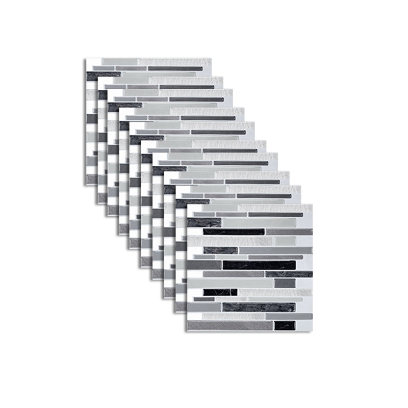 BowLift | Peel and Stick Wall Tile Rectangle PVC Subway Waterproof Peel & Stick Tile 10-Pack