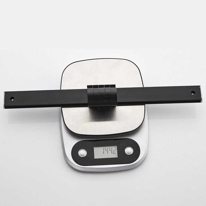 BowLift | 6-piece modern bathroom hardware set in matte black with bathroom shelf/towel holder & bathrobe hook