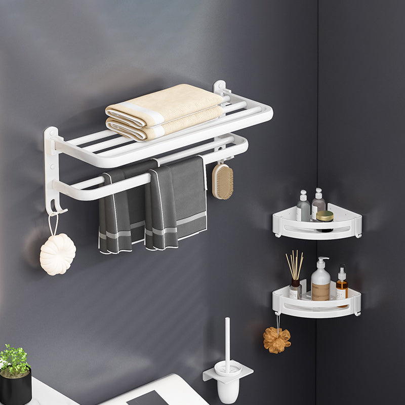 BowLift | White contemporary bathroom accessory set stainless steel aluminum bathroom set