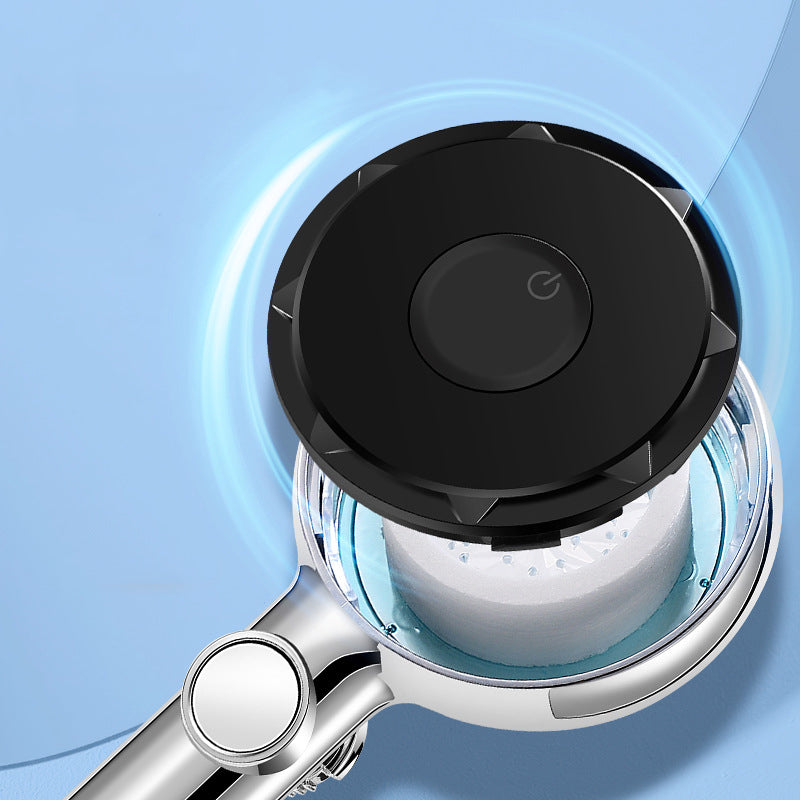 BowLift | Contemporary Handheld Showerhead Round Filter Ball Spray Head With Digital Display