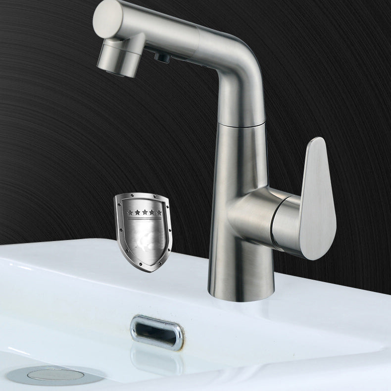 BowLift | Contemporary Vessel Faucet Pull-Out Faucet with Single Lever Handle