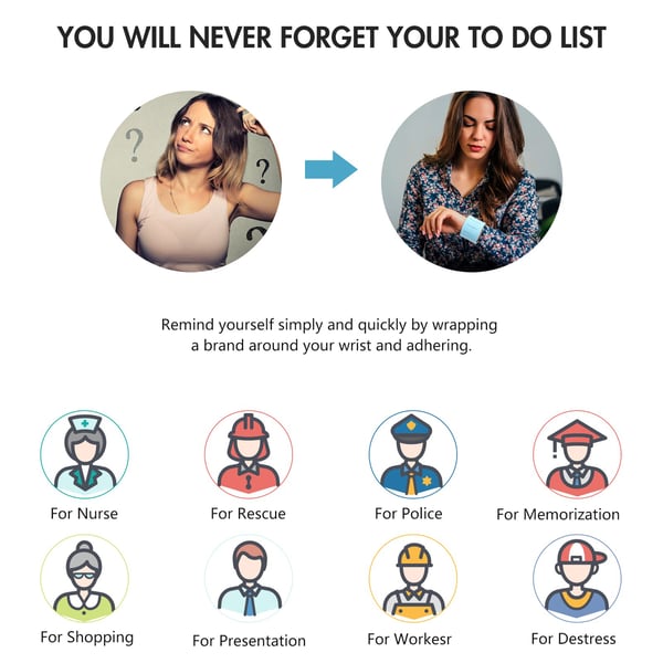 BowLift | Reusable Erasable To Do List Silicone Wristband