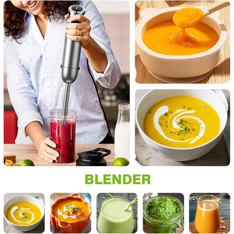 BowLift | 1000W Immersion Blender 12-Speed Turbo Stick Blender Stainless Steel Blade Hand Mixer