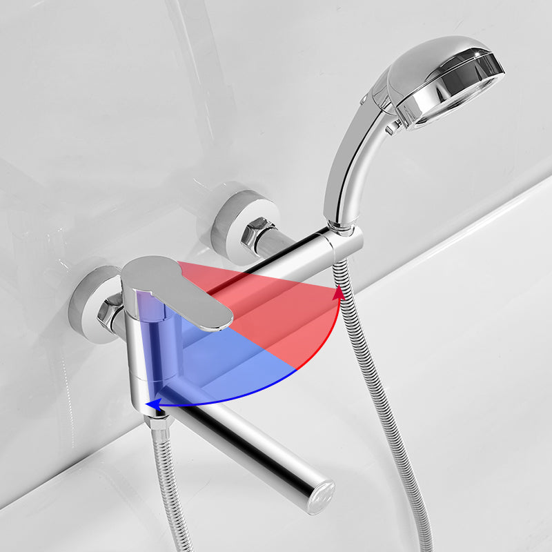 BowLift | Wall-mounted metal swivel bathtub filler with single lever handle