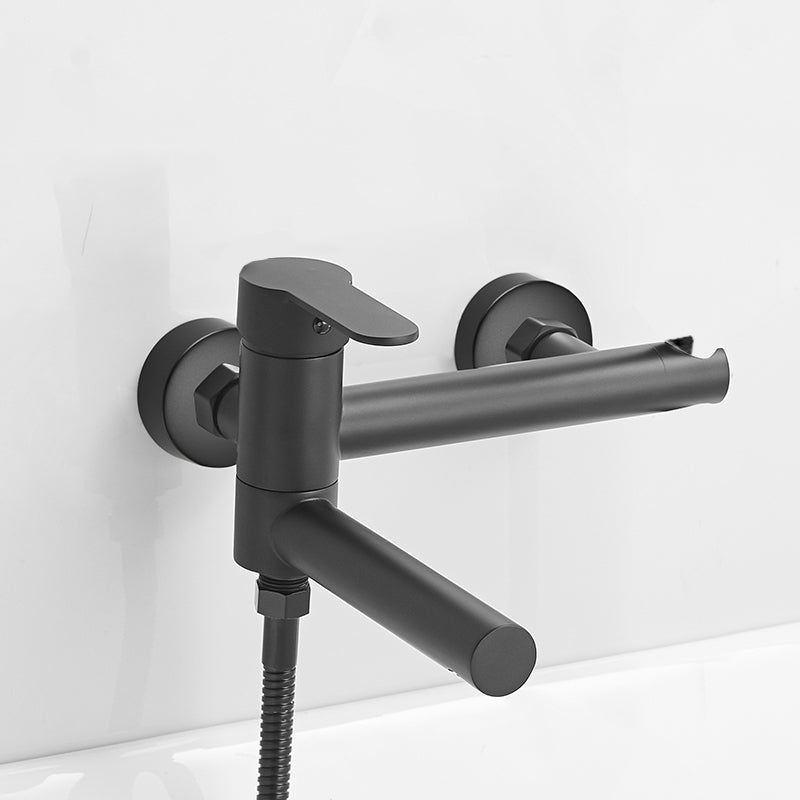 BowLift | Wall-mounted metal swivel bathtub filler with single lever handle
