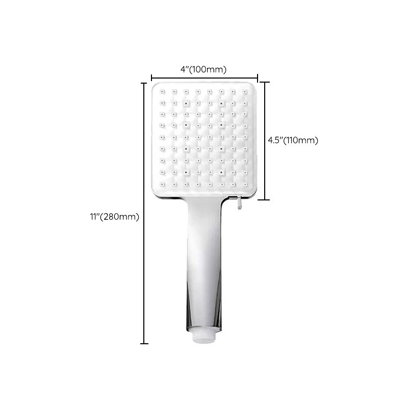BowLift | Contemporary Showerhead Square Handheld Showerhead in Silver
