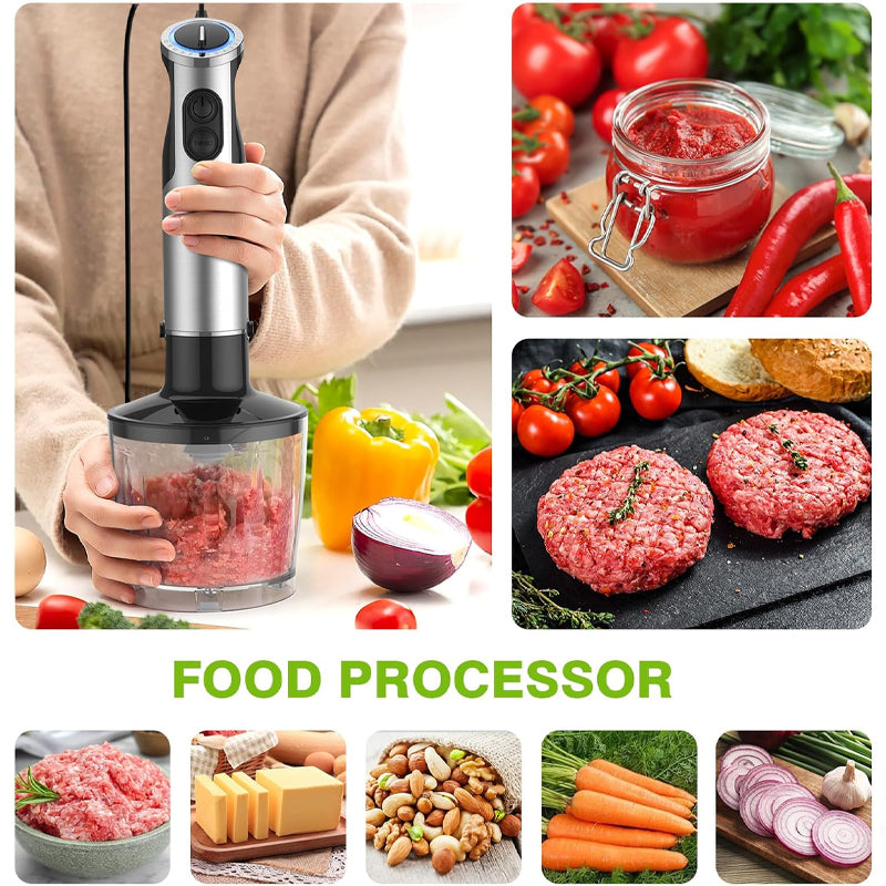 BowLift | 1000W Immersion Blender 12-Speed Turbo Stick Blender Stainless Steel Blade Hand Mixer