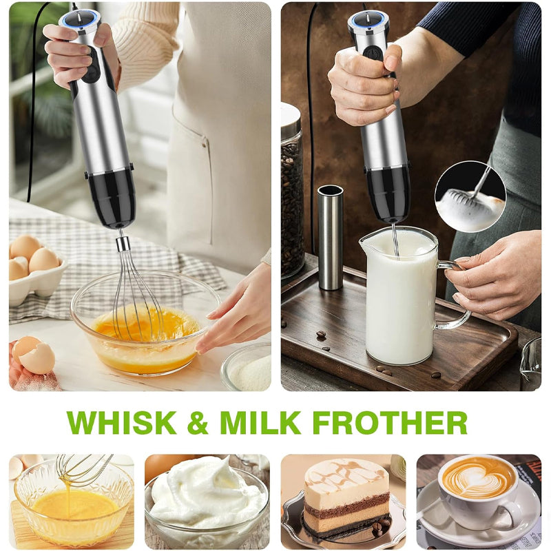 BowLift | 1000W Immersion Blender 12-Speed Turbo Stick Blender Stainless Steel Blade Hand Mixer