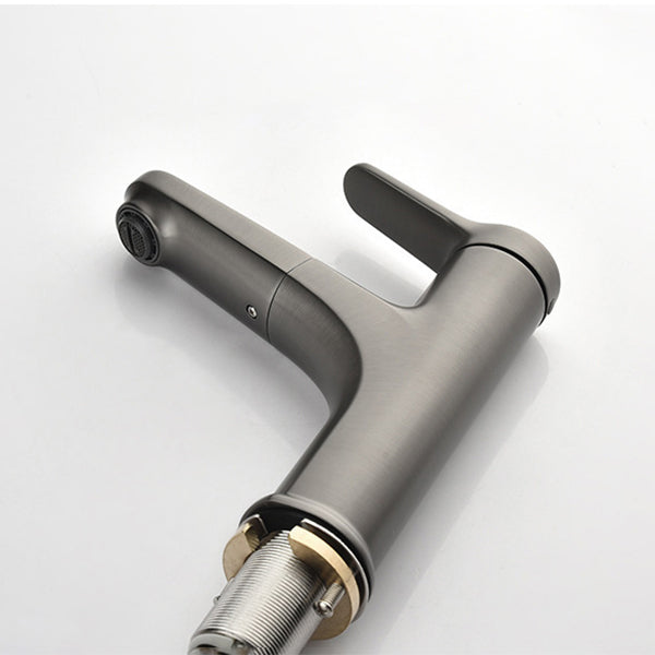 BowLift | Round Modern Basin Mixer Faucet Pull-Out Single Hole Basin Tap