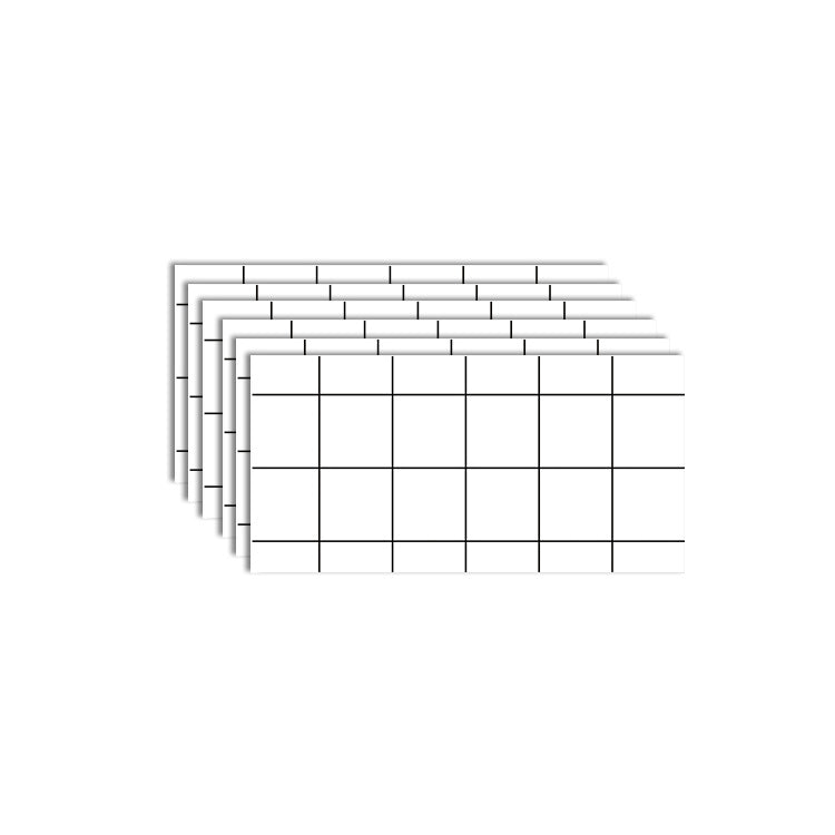 BowLift | 6-Pack PVC Rectangular Peel & Stick Subway Tiles Kitchen and Bathroom Back Splash