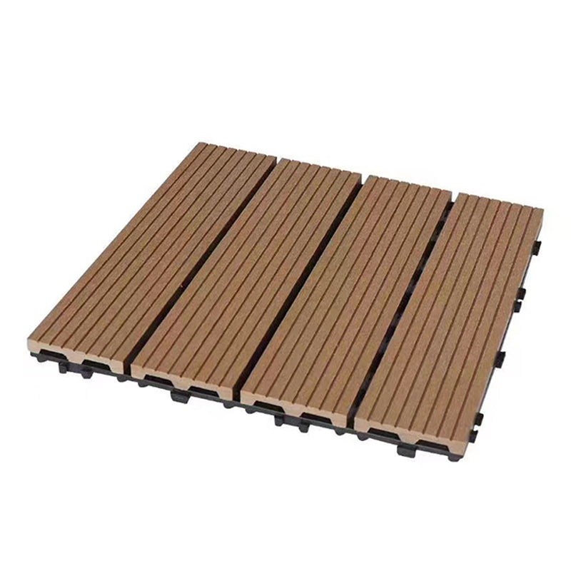 BowLift | Contemporary Engineered Floor Tile Wire-Brushed Click-Lock Wood Floor for Patio Garden
