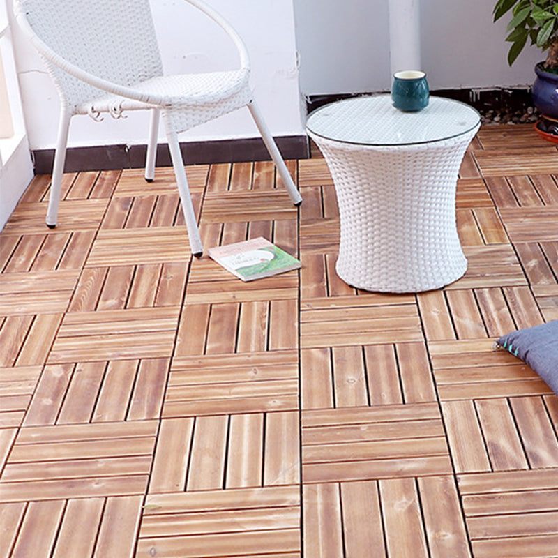 BowLift | Pine Floor Tile Water Repellent Click-Lock Traditional Wood Floor for Living Room