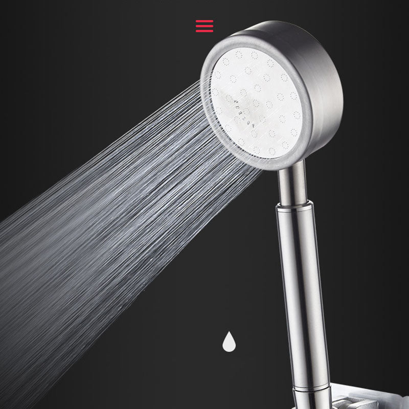 BowLift | Classic Shower Head Round Metal Handheld Shower Head in Silver
