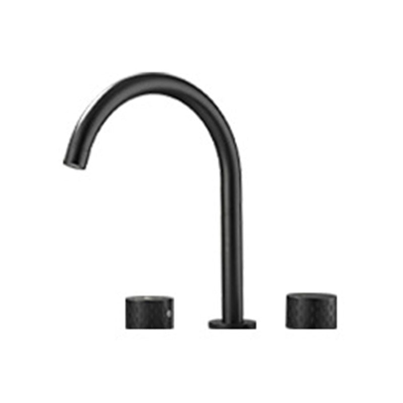 BowLift | Double Handle Tub Filler Deck Mounted High Arc Brass Modern Roman Tub Filler