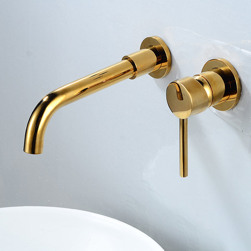BowLift | Lever handles Wall-mounted bathroom faucet High-arch sink faucet