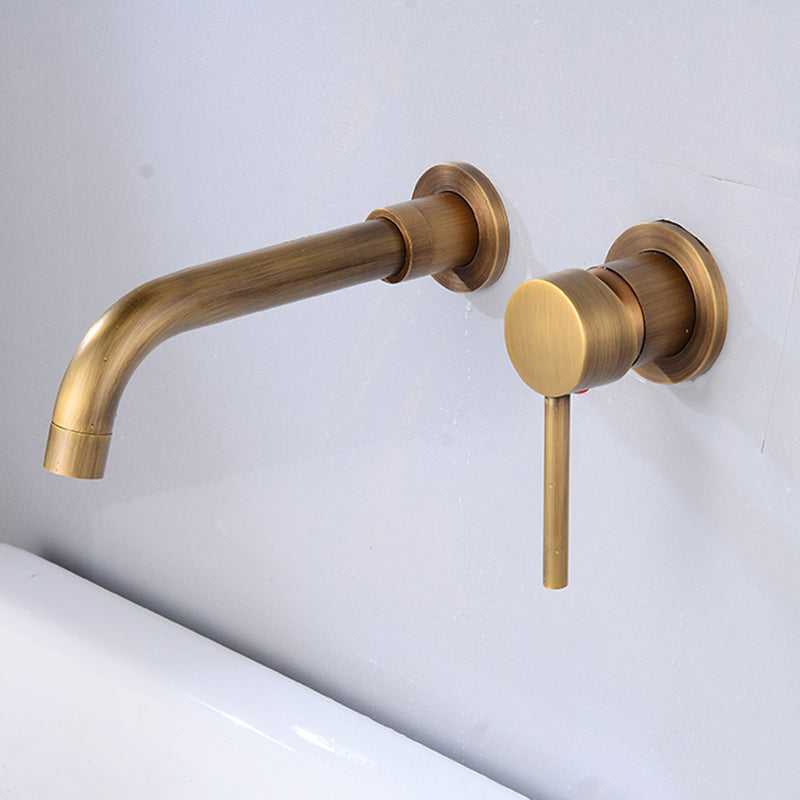 BowLift | Lever handles Wall-mounted bathroom faucet High-arch sink faucet
