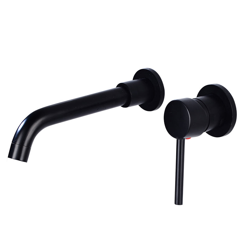 BowLift | Lever handles Wall-mounted bathroom faucet High-arch sink faucet