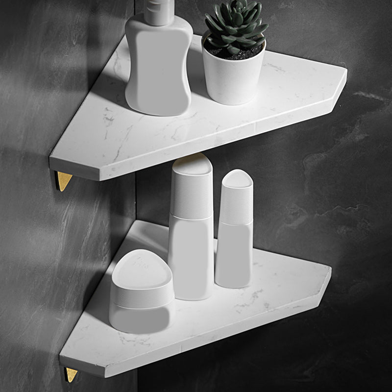 BowLift | Aluminum Bathroom Accessory Set 4 cm high Marble Bath Shelf