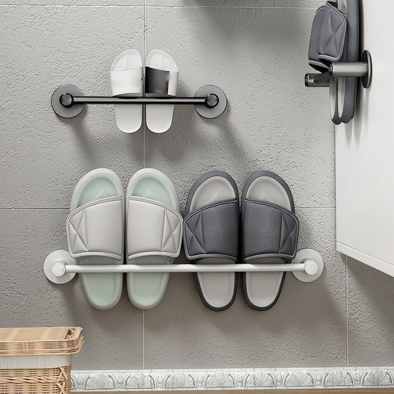 BowLift | 2-piece modern bathroom accessory set metal slipper rack/towel bar